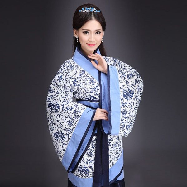 Chinese Traditional Hanfu Clothes Blue And White Floral Costume Hanfu Han Dynasty Clothes 4 Chinese Traditional Hanfu Clothes | Blue and White Floral Costume Hanfu | Han Dynasty Clothes