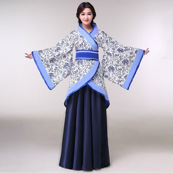 Chinese Traditional Hanfu Clothes Blue And White Floral Costume Hanfu Han Dynasty Clothes 5 Chinese Traditional Hanfu Clothes | Blue and White Floral Costume Hanfu | Han Dynasty Clothes