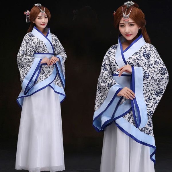 Chinese Traditional Hanfu Clothes Blue And White Floral Costume Hanfu Han Dynasty Clothes 6 Chinese Traditional Hanfu Clothes | Blue and White Floral Costume Hanfu | Han Dynasty Clothes