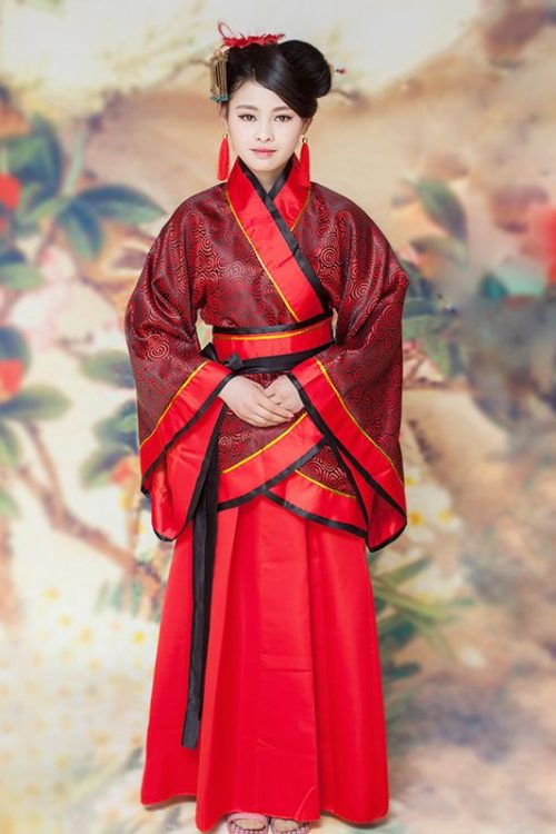 Ropa de la Dinastía Han Vestido de Boda Chino Para Mujeres Vestido Hanfu Rojo Chino 4 Ropa de la Dinastía Han | Vestido de novia chino para mujer | Vestido Hanfu Rojo Chino