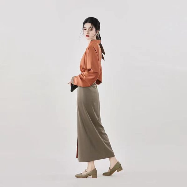 Modern Chinese Hanfu Dress Female Modern Chinese Outfit Clothing Greenorange 2 Pieces Womens Hanfu 4 Modern Chinese Hanfu Dress | Female Modern Chinese Outfit Clothing | Green/Orange 2 Pieces Women's Hanfu