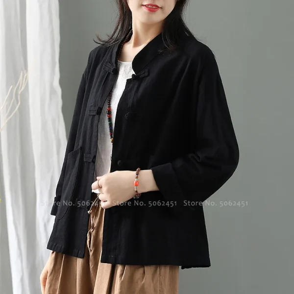 Kf H3d4bd15f3473442f9a1746ef15ea6ed4j Women Liziqi Chinese Style Hanfu Coat Tai Chi Kung Fu Tang Suit Retro Qipao Cardigan Jackets Women Liziqi Chinese Style Hanfu Coat Tai Chi Kung Fu Tang Suit Retro Qipao Cardigan Jackets Tops Oriental Clothing Shirt Blouse