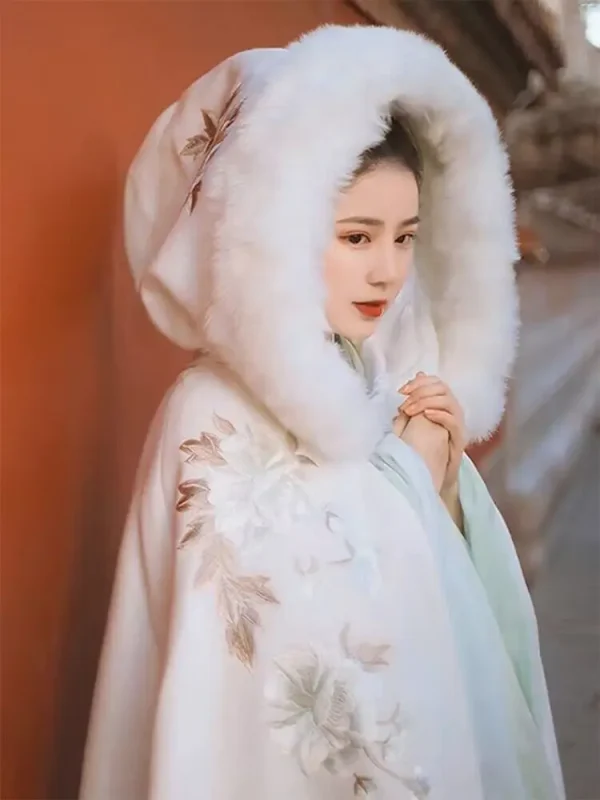 Kf S0d269a60ff2e4b4bb27bf5aad6a5ef2e5 Hanfu Cloak Women Chinese Traditional 2023 Winter Warm White Hooded Hanfu Cloak Cape Female Halloween Carnival Hanfu Cloak Women Chinese Traditional 2023 Winter Warm White Hooded Hanfu Cloak Cape Female Halloween Carnival Cosplay Costume