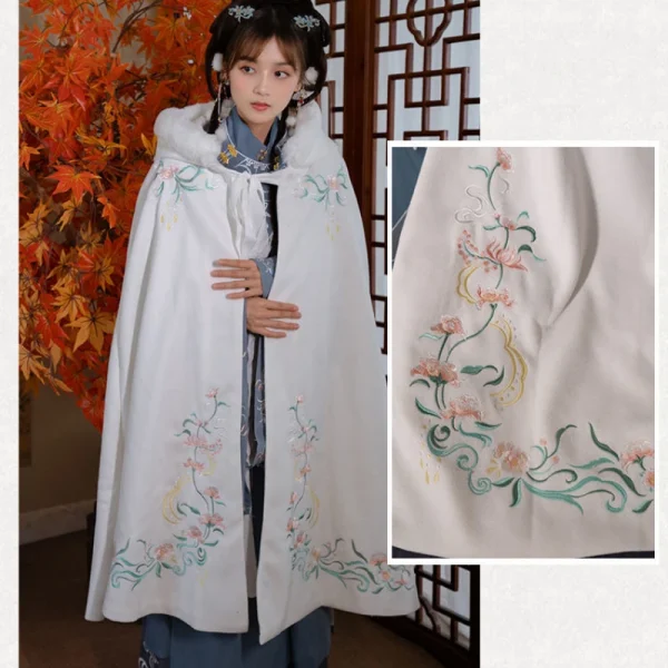 Kf S13f46b55efc14e2cbfc6f7c4c177ef23t 2023 Fashion Hanfu Cloak Women Winter Warm Coat Chinese Thick Overcoat Hooded Ancient Traditional Cosplay Ladies Fashion Hanfu Cloak Women Winter Warm Coat Chinese Thick Overcoat Hooded Ancient Traditional Cosplay Ladies Clothing Red