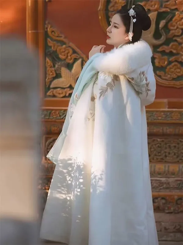 Kf S26e12fc80a144adea3c29fad27b5d31fa Hanfu Cloak Women Chinese Traditional 2023 Winter Warm White Hooded Hanfu Cloak Cape Female Halloween Carnival Hanfu Cloak Women Chinese Traditional 2023 Winter Warm White Hooded Hanfu Cloak Cape Female Halloween Carnival Cosplay Costume