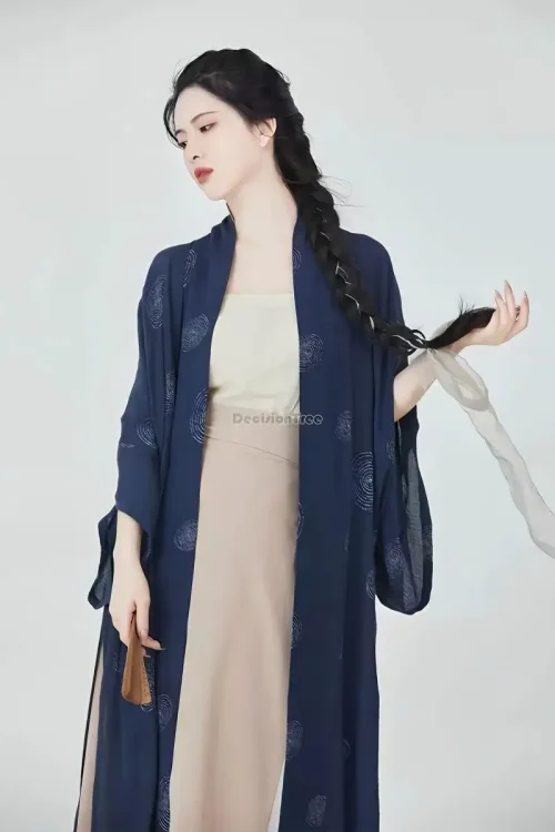 Kf S834497629f7a4a76bbd742da43b06e54r Conjunto de camisola e saia chinês Original Song Dynasty Changgan Temple Hanfu Hand Collar Changshan Song Hakama Women Hanfu Coat chinês Original song dynasty Changgan Temple hanfu hand collar changshan song hakama women hanfu coat camisole