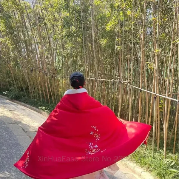 Kf Sb466dd8749bd43149a0cd392284a79ee7 Water Oriental Ancient Hanfu Cloak Women S Chinese Style Warm Embroidered Hooded Cape Coat Velvet Winter Oriental Ancient Hanfu Cloak Women's Chinese Style Warm Embroidered Hooded Cape Coat Velvet Winter Red White Princess