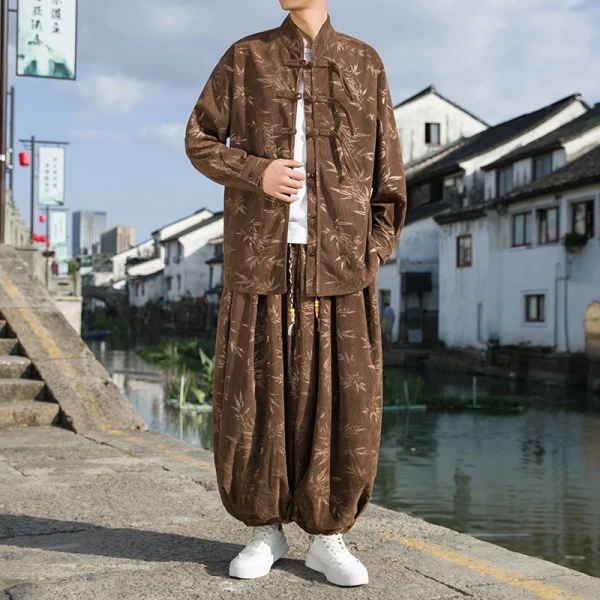 Kf Se575ac1a77914476b012539258cbcbfbn Chinese Style Men Jacket Corduroy Velvet Print Cardigan Men Fashion Loose Shirt Retro Tang Suit Hanfu Chinese Style Men Jacket Corduroy Velvet Print Cardigan Men Fashion Loose Shirt Retro Tang Suit Hanfu Casual Jacket Men Clothing