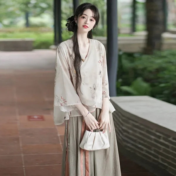 Kf S8fe8063d5a504daba23f5e351fc59f72f Youdeyisi Real Shot Orchid Top Women S Summer Retro Chinese Style Zen Improved Song Pants Hanfu Real Shot Orchid Top Women's Summer Retro Chinese Style Zen Improved Song Pants Hanfu New Chinese Suit