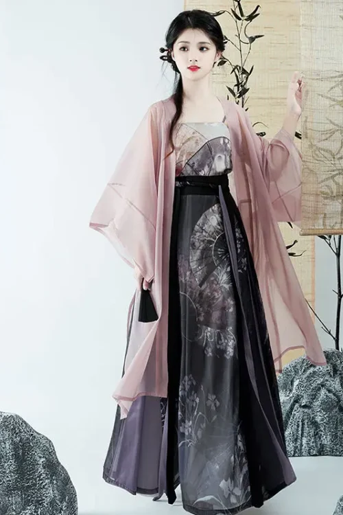 Kf Sb8ed8d685a5945ab9135529459572a3fu Song Dynasty Purple Printed Hanfu Dress 3pcs Sling Skirt Robe Women Summer Chinese Style Princess Cosplay Song Dynasty Purple Printed Hanfu Dress 3pcs Sling Skirt Robe Women Summer Chinese Style Princess Cosplay Costumes Modern Hanfu