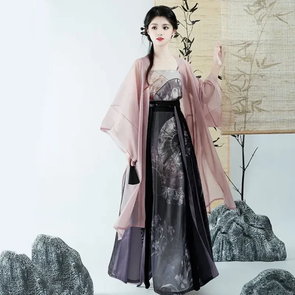 Kf Sb8ed8d685a5945ab9135529459572a3fu Song Dynasty Purple Printed Hanfu Dress 3pcs Sling Skirt Robe Women Summer Chinese Style Princess Cosplay Song Dynasty Purple Printed Hanfu Dress 3pcs Sling Skirt Robe Women Summer Chinese Style Princess Cosplay Costumes Modern Hanfu