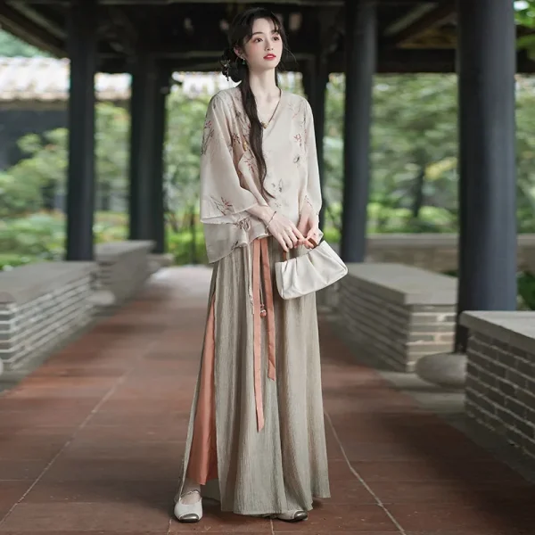 Kf Se5c50a1ef8d24b43884c7b6e4d22964fz Youdeyisi Real Shot Orchid Top Women S Summer Retro Chinese Style Zen Improved Song Pants Hanfu Real Shot Orchid Top Women's Summer Retro Chinese Style Zen Improved Song Pants Hanfu New Chinese Suit