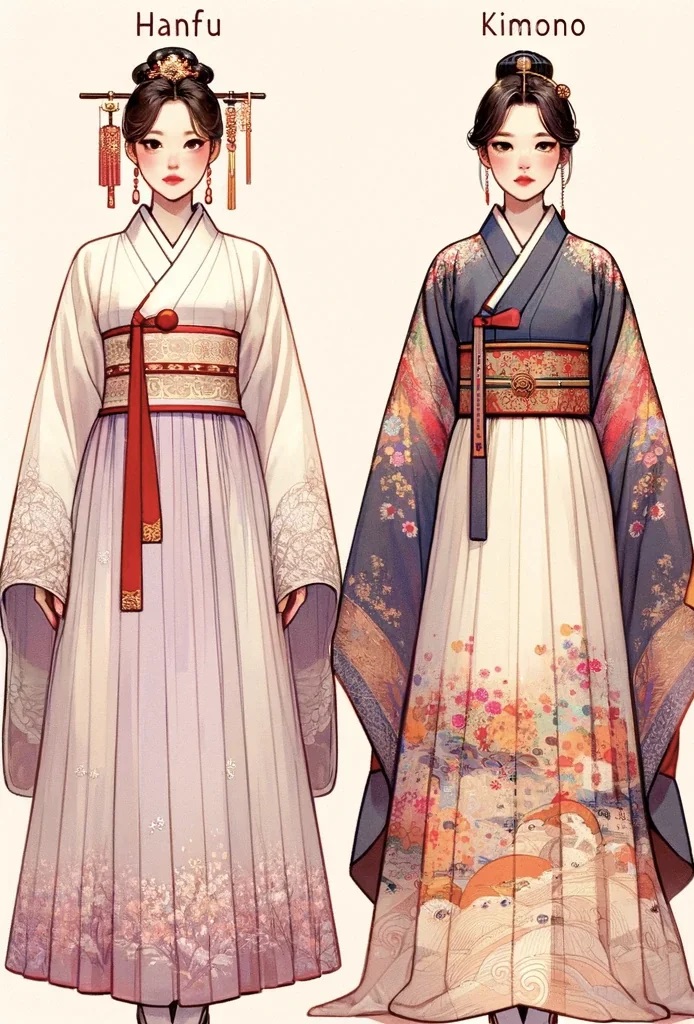 Hanfu Vs Kimono Vs Hanbok Exploring The Differences And V0 4ylimhve7k9c1 The Comparison between Kimno and Hanfu