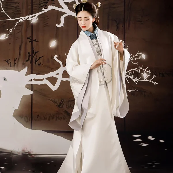 Kf H09daa2cd4a1b4e6bb64a9f68b1b6a91c5 Ming Dynasty Empress Princess Drama Costume Female White Hanfu Simplified Version For Tv Play The Imperial Ming Dynasty Empress Princess Drama Costume Female White Hanfu Simplified Version for TV Play The Imperial Doctress