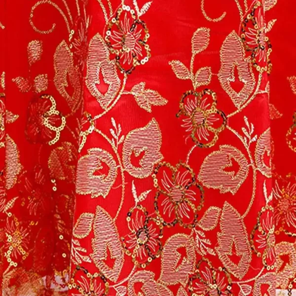 Kf H0ca4e82c49434a96b0556bcb20f9b84ff Female Long Short Sleeve Cheongsam Gold Sequin And Embroidery Chinese Traditional Dress Women Qipao Red Chinese Female Long Short Sleeve Cheongsam Gold Sequin and Embroidery Chinese Traditional Dress Women Qipao Red Chinese Wedding Dress