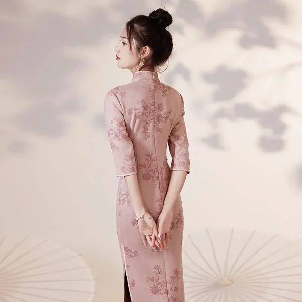 Kf H91e576f00e7342d283287055a09453f6c Cheongsam Qipao Chinese Dress Modern Pink Improved Cheongsam Retro Evening High End Dress Cheongsam Elegant Floral Cheongsam Qipao Chinese Dress Modern Pink Improved Cheongsam Retro Evening High-End Dress Cheongsam Elegant Floral Women Dress