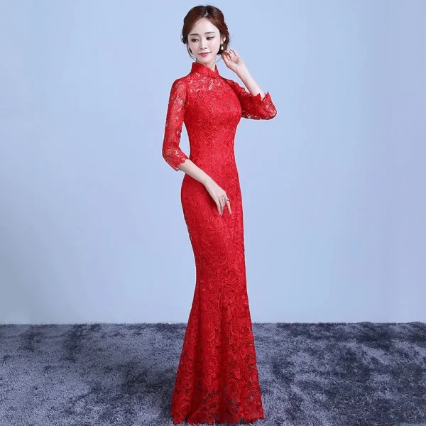 Kf Htb1vzn Svzqk1rjszfoq6zfcxxax Red Lace Bride Long Cheongsam Chinese Traditional Dress Vintage Hollow Modern Wedding Qi Pao Vestido Oriental Red Lace Bride Long Cheongsam Chinese Traditional Dress Vintage Hollow Modern Wedding Qi Pao Vestido Oriental Mermaid Dresses