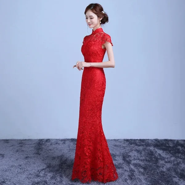 Kf Htb1wev.s9zqk1rjszfpq6yksxxay Red Lace Bride Long Cheongsam Chinese Traditional Dress Vintage Hollow Modern Wedding Qi Pao Vestido Oriental Red Lace Bride Long Cheongsam Chinese Traditional Dress Vintage Hollow Modern Wedding Qi Pao Vestido Oriental Mermaid Dresses