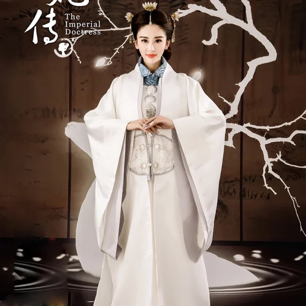 Kf Hab9a56082fef42818f24aa2574127946q Ming Dynasty Empress Princess Drama Costume Female White Hanfu Simplified Version For Tv Play The Imperial Ming Dynasty Empress Princess Drama Costume Female White Hanfu Simplified Version for TV Play The Imperial Doctress