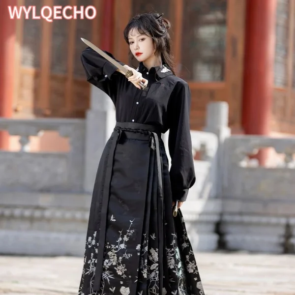 Kf S005296929e5f472795a0f3e9e6d744ad9 Horse Face Skirt Original Modern Hanfu Skirt New Chinese Style Costume Mamianqun Ming Dynasty Weaving Gold Horse Face Skirt Original Modern Hanfu Skirt New Chinese Style Costume Mamianqun Ming Dynasty Weaving Gold Dresses