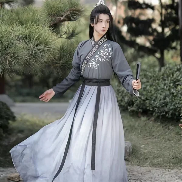 Kf S0086983683164eda9204d5a607c2b9e0j Plus Size 3xl Hanfu Men Ancient Chinese Hanfu Set Male Cosplay Costume Summer Party Hanfu Black Plus Size 3XL Hanfu Men Ancient Chinese Hanfu Set Male Cosplay Costume Summer Party Hanfu Black Outfit For Men Large Size 2XL XL