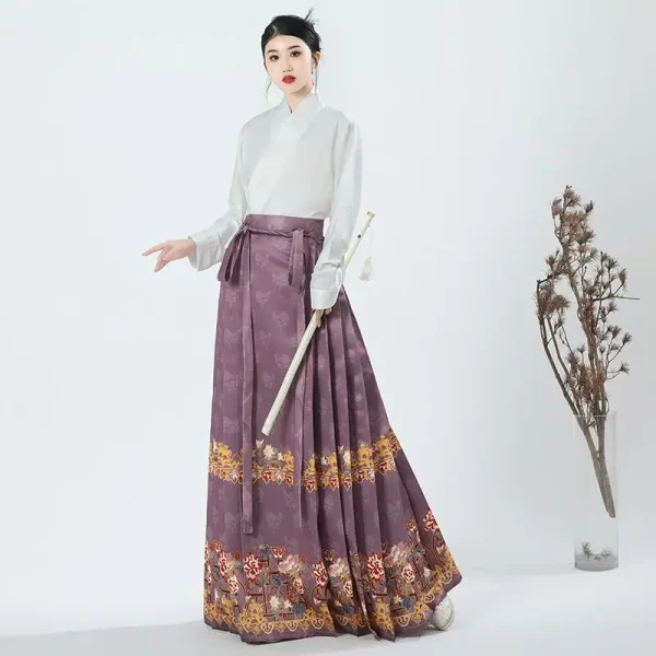 Kf S01d025c8bb714b3090463b18dbda70b8h Peony Fairy Hanfu Female Aircraft Sleeves Woven Gold Makeup Flower Horse Face Skirt Embroidered Long Daily Peony Fairy Hanfu Female Aircraft Sleeves Woven Gold Makeup Flower Horse Face Skirt Embroidered Long Daily Style Printing