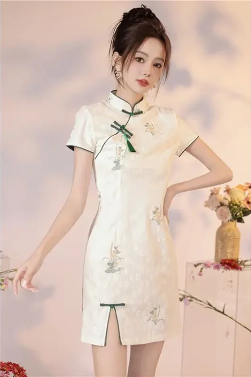 Kf S027ccaa8ff144fceb343c3880594c387u 2023 Summer Retro Young Girls Floral Improved Cheongsam Daily Sweet Elegant Casual Chinese Style Evening Dress Summer Retro Young Girls Floral Improved Cheongsam Daily Sweet Elegant Casual Chinese Style Evening Dress Qipao for Women