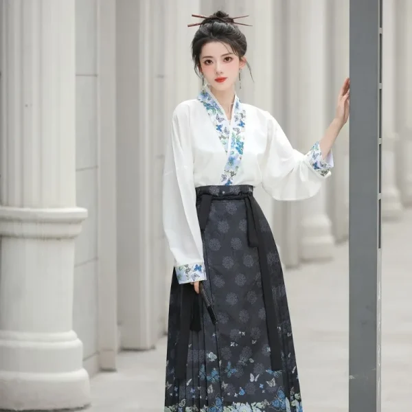 Kf S0330cf0b256948d39b9dc356e264762ee Original Hanfu Skirt Set Chinese Style Ming Dynasty Horse Face Skirt Chinese Retro Dress Mamianqun Elegant Original Hanfu Skirt Set Chinese Style Ming Dynasty Horse Face Skirt Chinese Retro Dress Mamianqun Elegant Traditional Costume