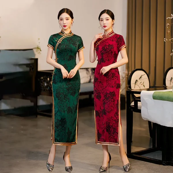 Kf S03f33352f97444c491fbffe9d092186c3 Yourqipao Chinese Traditional Cheongsam Long Banquet Daily Qipao Mother S Wear Dress For Women Chinese Traditional Cheongsam Long Banquet Daily Qipao Mother's Wear Dress for Women