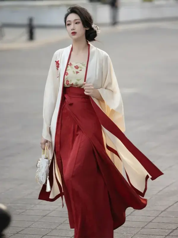 Kf S06174c21e78e4736b448c60434f5ee38u Red Skirt 3pc Set Traditional Chinese Elegant Casual Modern Hanfu Red Floral Song Dynasty Spinning Sling 3Pc Set Traditional Chinese Elegant Casual Modern Hanfu Red Floral Song Dynasty Spinning Sling Skirt Robe Set