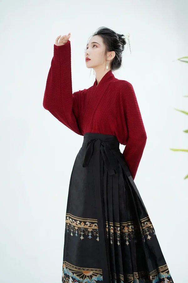 Kf S08b5be5fa5c7499eba1aba00ffe70d69u Black Fashion Print Original Hanfu Skirt Chinese Style Costume Mamianqun Ming Dynasty Weaving Horse Face Chinese Black Fashion Print Original Hanfu Skirt Chinese Style Costume Mamianqun Ming Dynasty Weaving Horse Face Chinese Style Dress