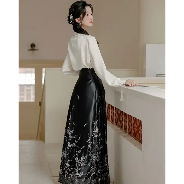 Kf S09afa594cce14986b32f9112b8d3858bl Traditional Chinese Clothes Autumn Improved Hanfu Long Sleeve Shirt Printed Horse Face Skirt Elegant Novelty Mamianqun Traditional Chinese Clothes Autumn Improved Hanfu Long Sleeve Shirt Printed Horse Face Skirt Elegant Novelty Mamianqun