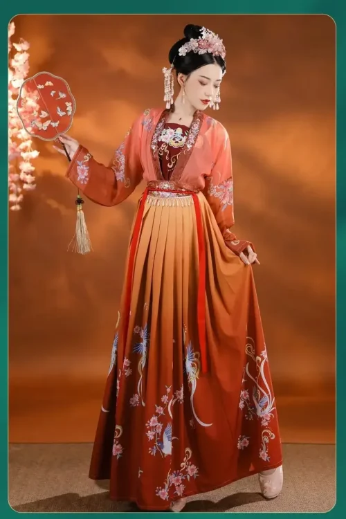 Kf S0ab41218de0745cab837f0b9fd0b299dt Blue Hanfu Traditional Style Female Skirt Heavy Embroidery High Quality Song Dynasty Pleated Skirt Summer Daily Red Hanfu traditional style female skirt Heavy embroidery high quality Song Dynasty pleated skirt summer daily clothes