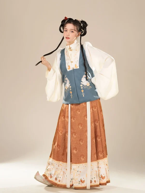 Kf S0ad0815f15e14e63a904fc6686fd5f38v Ru Yi Original Hanfu Ming Style Print Horse Face Skirt With Stand Collar For Women Original Hanfu Ming Style Print Horse Face Skirt with Stand Collar for Women