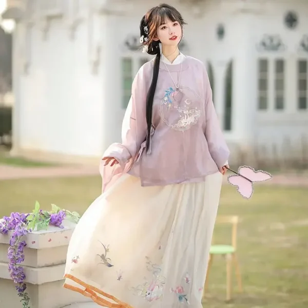 Kf S0aebaa1ac3e843108f94b3cc48ccfa3az Summer Original Ming Dynasty Rabbit Embroidered Hanfu Suit Purple Top Skirt Women S Clothing Sweet Fairy Summer Original Ming Dynasty Rabbit Embroidered Hanfu Suit Purple Top Skirt Women's Clothing Sweet Fairy Party Dresses