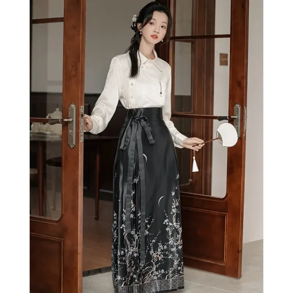 Kf S0c4da6004eae4b57b27382471bc6ff02d Traditional Chinese Clothes Autumn Improved Hanfu Long Sleeve Shirt Printed Horse Face Skirt Elegant Novelty Mamianqun Traditional Chinese Clothes Autumn Improved Hanfu Long Sleeve Shirt Printed Horse Face Skirt Elegant Novelty Mamianqun