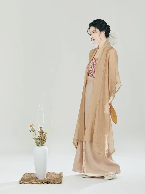 Kf S0cf34df14b704b78a61d466b8a1c76b1i Zhizaosi Wuhua Song Dynasty Casual Hanfu Set Changgan Temple Improved Half Sleeve Golded Weaved Long Summer Song Dynasty Casual Hanfu Set Changgan Temple Improved Half Sleeve Golded Weaved Long Summer Style Women Skirt