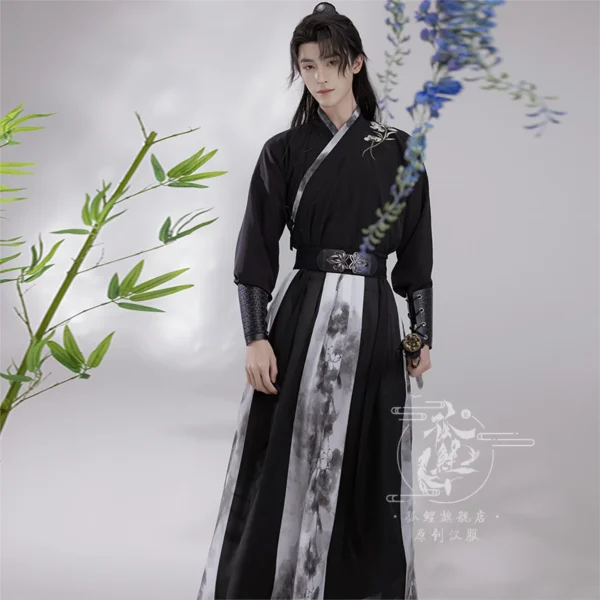 Kf S0d4b3cf072934a71becc9399898ac102q Plus Size 3xl Hanfu Men Ancient Chinese Hanfu Set Male Cosplay Costume Party Hanfu Black Outfit Plus Size 3XL Hanfu Men Ancient Chinese Hanfu Set Male Cosplay Costume Party Hanfu Black Outfit For Men Large Size