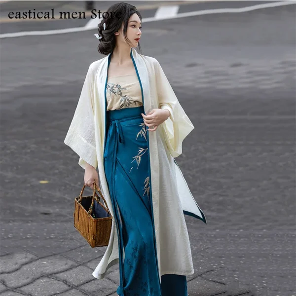 Kf S0df35ed9876544aebcdc5fff7b4dd526w New Chinese Style Hanfu Suit Women Kimono Robe Song Dynasty Costumes Sexy Embroidery Bamboo Clothes Costume New Chinese Style Hanfu Suit Women Kimono Robe Song Dynasty Costumes Sexy Embroidery Bamboo Clothes Costume Elegant Cheongsam