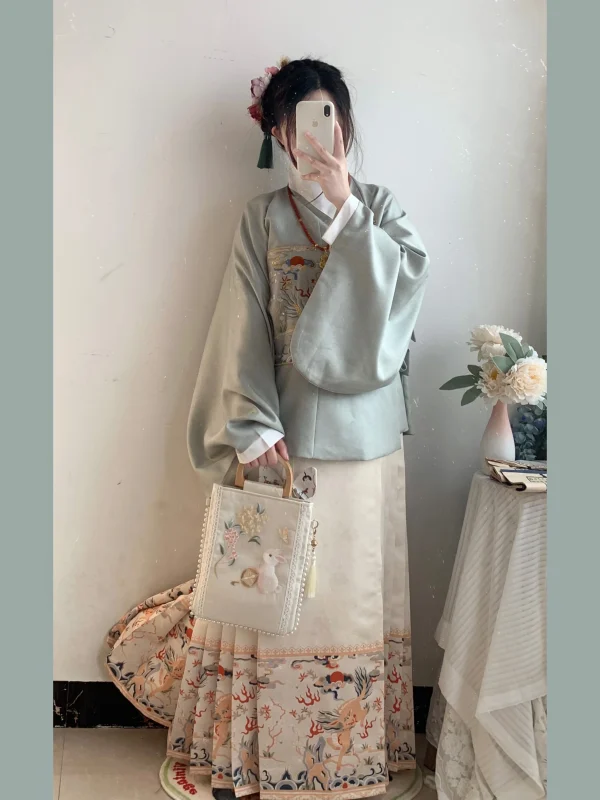 Kf S1068c295e8df4150b9aca03eaa47d690h Winter Hanfu Women S Round Neck Robe Skirt Pipa Sleeve Ming Dynasty Ma Mian Skirt 2023 Hanfu Women's Round Neck Robe Skirt Pipa Sleeve Ming Dynasty Ma Mian Skirt Chinese Lunar Year of the Rabbit