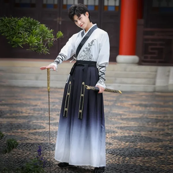 Kf S120f96c01cc842249c29a0449b07da99t Original Hanfu Men S Clothing Chinese Traditional Embroidery Hanfu Dress Gradient Blue Hanfu Adult Cosplay Costume Original Hanfu Men's Clothing Chinese Traditional Embroidery Hanfu Dress Gradient Blue Hanfu Adult Cosplay Costume Plus Size 5XL