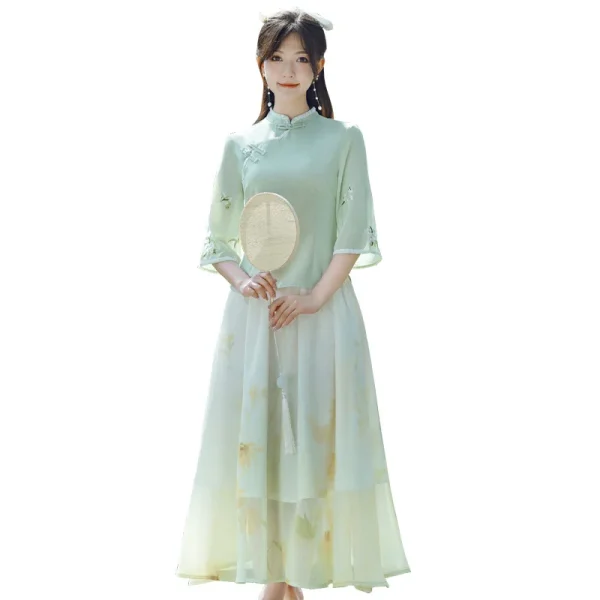 Kf S15d262c23a6e4cfaaf271d57403b5699a Yourqipao Summer Kawaii Improved Cheongsam Embroidery Buckle Young Girls Qipao Chinese Style Dress Hanfu Tang Suit Summer Kawaii Improved Cheongsam Embroidery Buckle Young Girls Qipao Chinese Style Dress Hanfu Tang Suit for Women