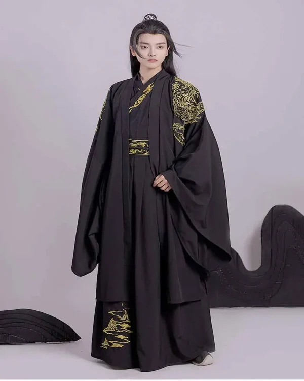 Kf S17d8d141db4242389c2cc4da51225f22m Hanfu Men Chinese Traditional Cosplay Costume Ancient Hanfu Sets Male Halloween Cos Costume Hanfu Black 3pcs Hanfu Men Chinese Traditional Cosplay Costume Ancient Hanfu Sets Male Halloween Cos Costume Hanfu Black 3pcs Sets Plus Size 2XL