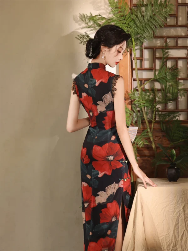 Kf S182c926b218b465bb90276feac907756g Young Style Improved Sleeveless Cheongsam Women Chinese Retro Old Shanghai Printed Qipao Dress High End Temperament Young Style Improved Sleeveless Cheongsam Women Chinese Retro Old Shanghai Printed Qipao Dress High-end Temperament Evening Gown