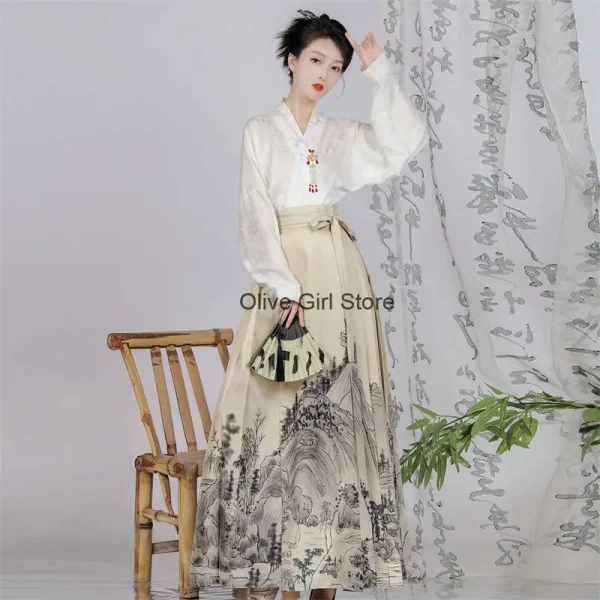 Kf S187f3766aebc4b1f951102472a3eff20x Airplane Sleeves Horse Face Skirts Chinese Traditional Dress Set Hanfu Embroidery Wedding Daily Ming Style Cosplay Airplane Sleeves Horse Face Skirts Chinese Traditional Dress Set Hanfu Embroidery Wedding Daily Ming Style Cosplay Office Lady