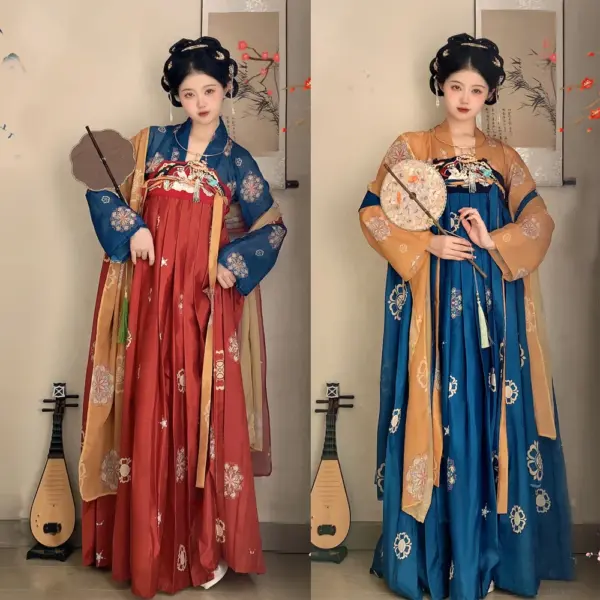 Kf S19156676ad774231a002e26ebcc0637f2 3pcs Set Chinese Ancient Clothes Hanfu Dress For Women Girls Halloween Party Carnival Cosplay Tang Dynasty 3Pcs/set Chinese Ancient Clothes Hanfu Dress For Women Girls Halloween Party Carnival Cosplay Tang Dynasty Costume Han Fu Dress