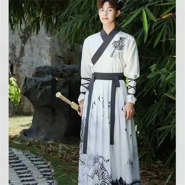 Kf S1b8b8ce00edd44f8b2a79ae6c710bd2bi Plus Size 3xl Hanfu Men Ancient Chinese Hanfu Set Male Cosplay Costume Summer Party Hanfu Black Plus Size 3XL Hanfu Men Ancient Chinese Hanfu Set Male Cosplay Costume Summer Party Hanfu Black Outfit For Men Large Size 2XL XL