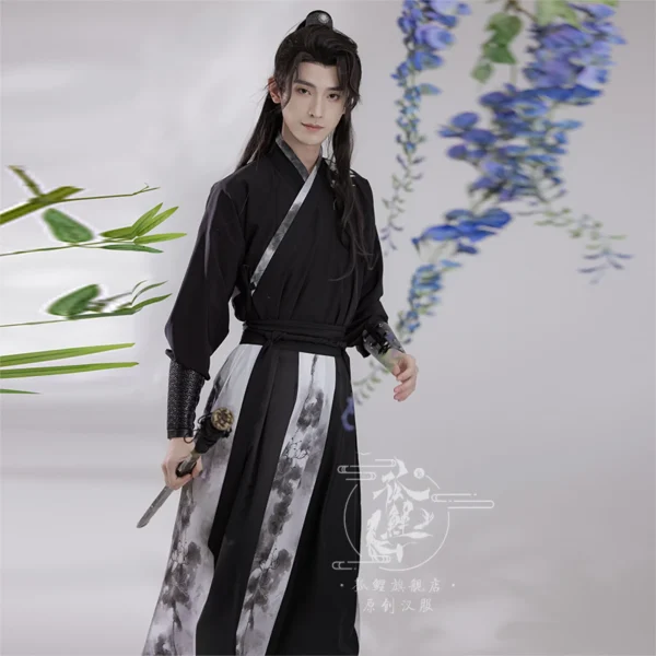 Kf S1bc18d78509a402383e5143a1a49d9a9s Plus Size 3xl Hanfu Men Ancient Chinese Hanfu Set Male Cosplay Costume Party Hanfu Black Outfit Plus Size 3XL Hanfu Men Ancient Chinese Hanfu Set Male Cosplay Costume Party Hanfu Black Outfit For Men Large Size