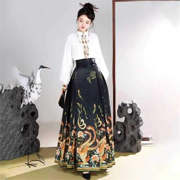 Kf S1c220ad365de455585fdb4d6290cd22bg Original Hanfu Skirt Set Women Elegant Chinese Style Mamianqun Embroidery Horse Face Skirt And Blouse Suit Original Hanfu Skirt Set Women Elegant Chinese Style Mamianqun Embroidery Horse Face Skirt And Blouse Suit