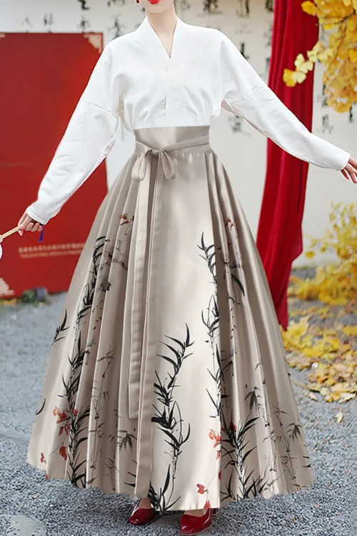 Kf S1c41abe0ad2445458abd5c93f5cd1459q Traditional Chinese Shirt Horse Face Skirt Spring Autumn Skirt Mamianqun Dress Women S Clothing Pleated Embroidery Traditional Chinese Shirt Horse Face Skirt Spring Autumn Skirt Mamianqun Dress Women's Clothing Pleated Embroidery Skirt